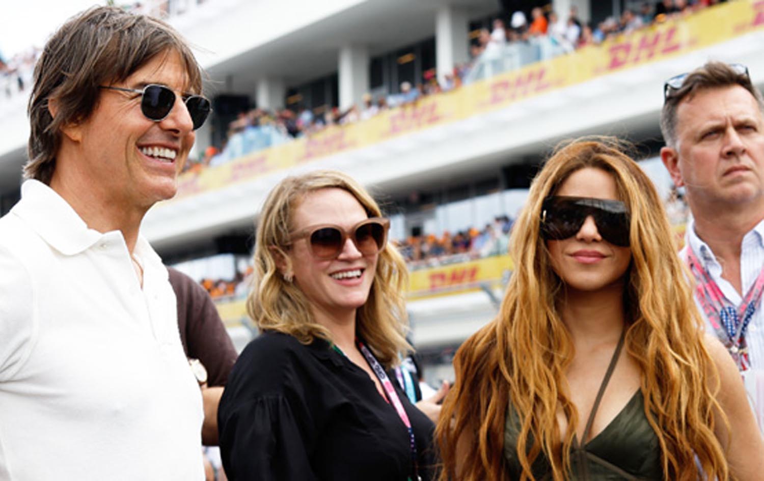 تۆم کرووز و شاکیرا لە پێشبڕکێی فۆرمۆلا وەن لە مەیامی