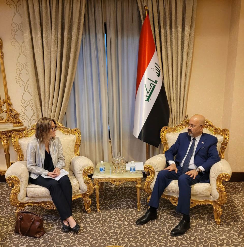 Sweden’s ambassador Jessica Svardstrom (left) was summoned by Iraq's foreign ministry over the Quran burning in Stockholm. Date: June 29, 2023. Photo: handout