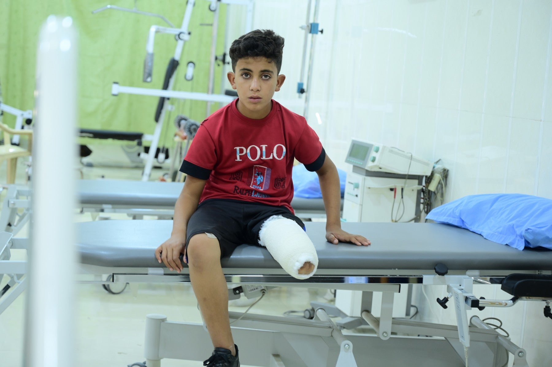 بونیاد عەبدولحوسێن، بەهۆی گوللـە هاوەنەوە قاچێکی لەدەستداوە. وێنە: بڵند تاهیر - رووداو