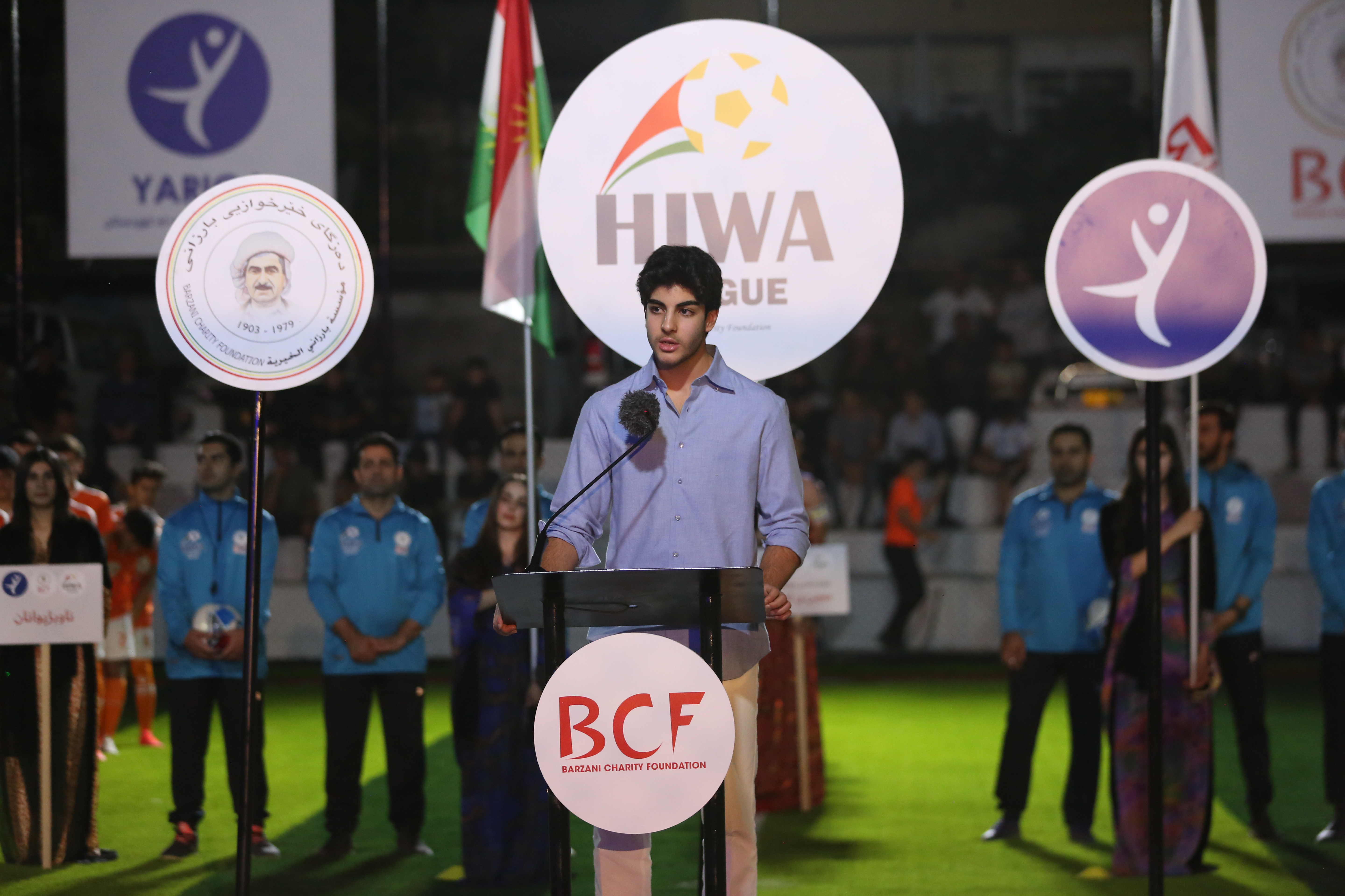 بەشداریی چیاڤان نێچیرڤان بارزانی لە رێوڕەسمی کردنەوەی خوولی پاڵەوانێتیی هیوا. وێنە: هەژار جەوهەر - رووداو