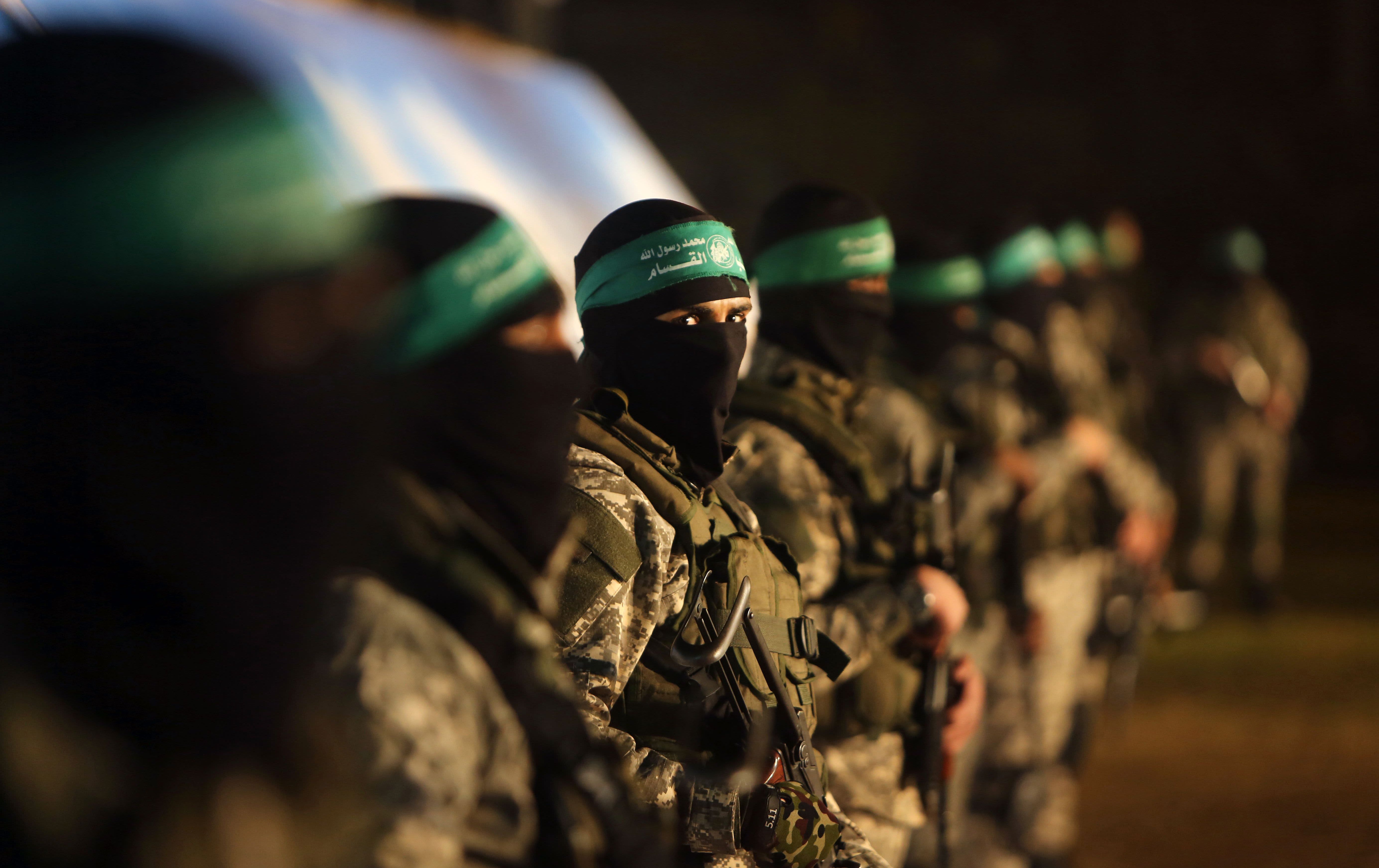 بەشێک لە چەکدارانی حەماس. وێنە: AFP