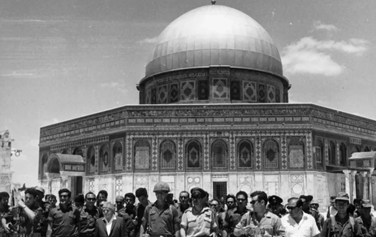 سەرکردەکانی ئیسرائیل لە قودسی رۆژهەڵات لە حوزەیرانی 1967. وێنە: Getty Images