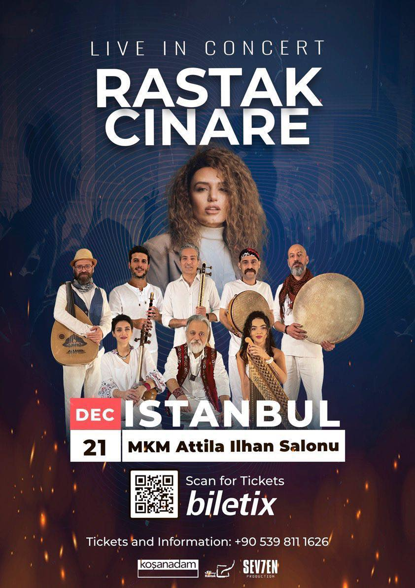 Afîşa Konsera Rastak û Çinare Melîkzadeyê