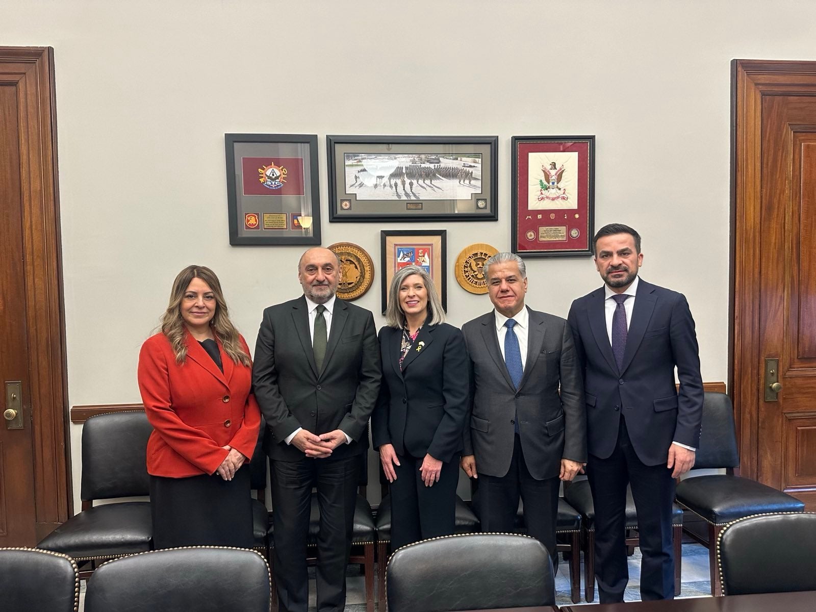 Kurdistan Region Presidency delegation meeting with Senator Joni Ernst in Washington on February 8, 2024. Photo: Kurdistan Region Presidency.