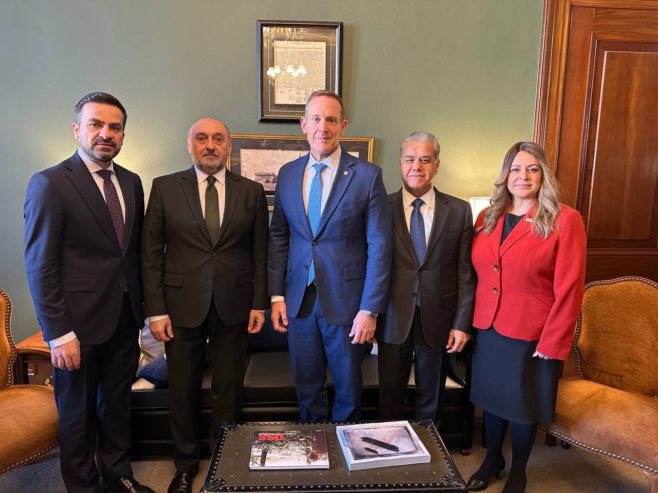 Kurdistan Region Presidency delegation meeting with Senator Ted Budd in Washington on February 7, 2024. Photo: Kurdistan Region Presidency.