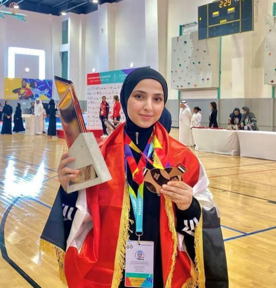 لاعبة نادي البيشمركة بالكاراتيه