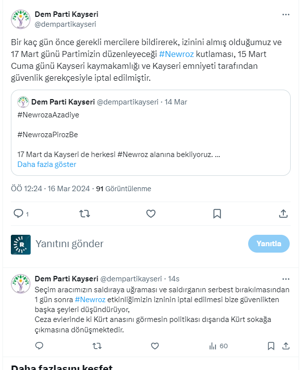 Konuya dair DEM Parti açıklaması