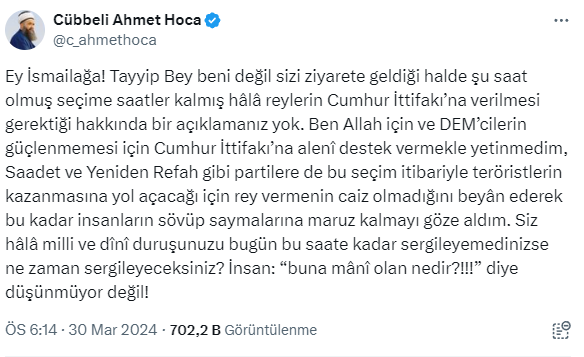 Cübbeli Ahmet Hoca