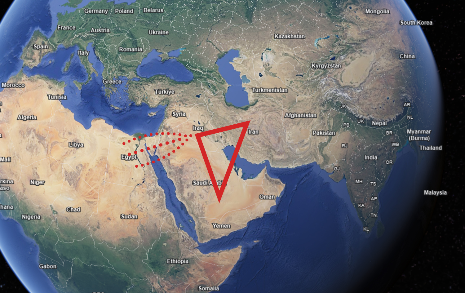 Haritada atalarımızın Afrika'dan ayrıldıktan sonra kaldığı yerler