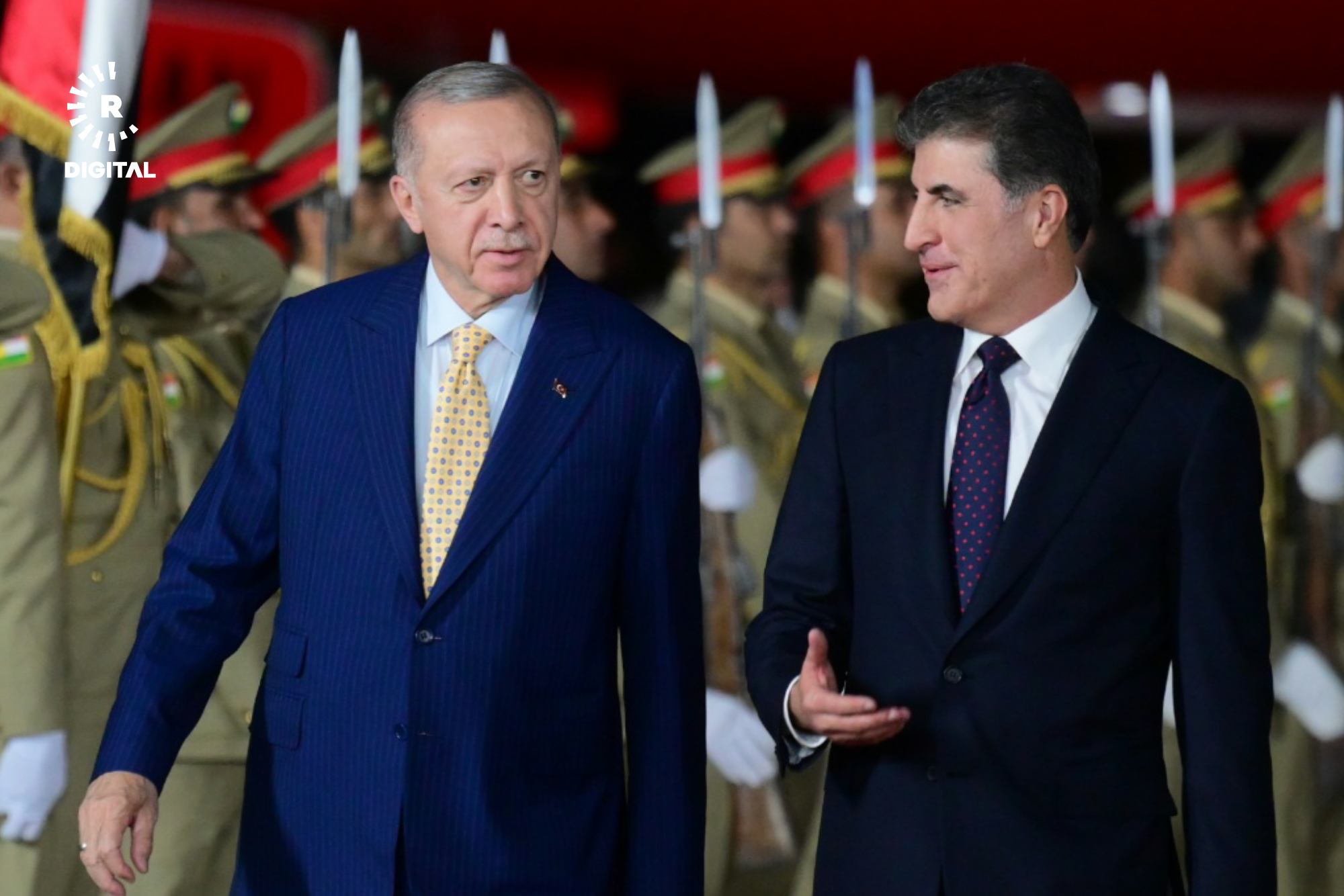 وێنەی پێشوازی سەرۆکی هەرێمی کوردستان لە ئەردۆغان