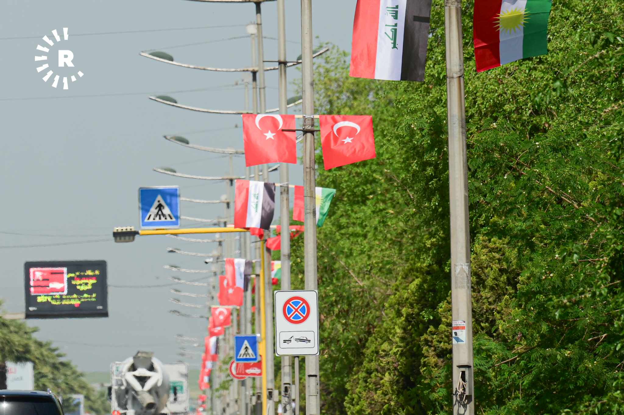 Foto: Başkent Erbil'deki sokaklar Türkiye, Irak ve Kürdistan bayraklarıyla süslendi-Bilind Tahir Abdullah 