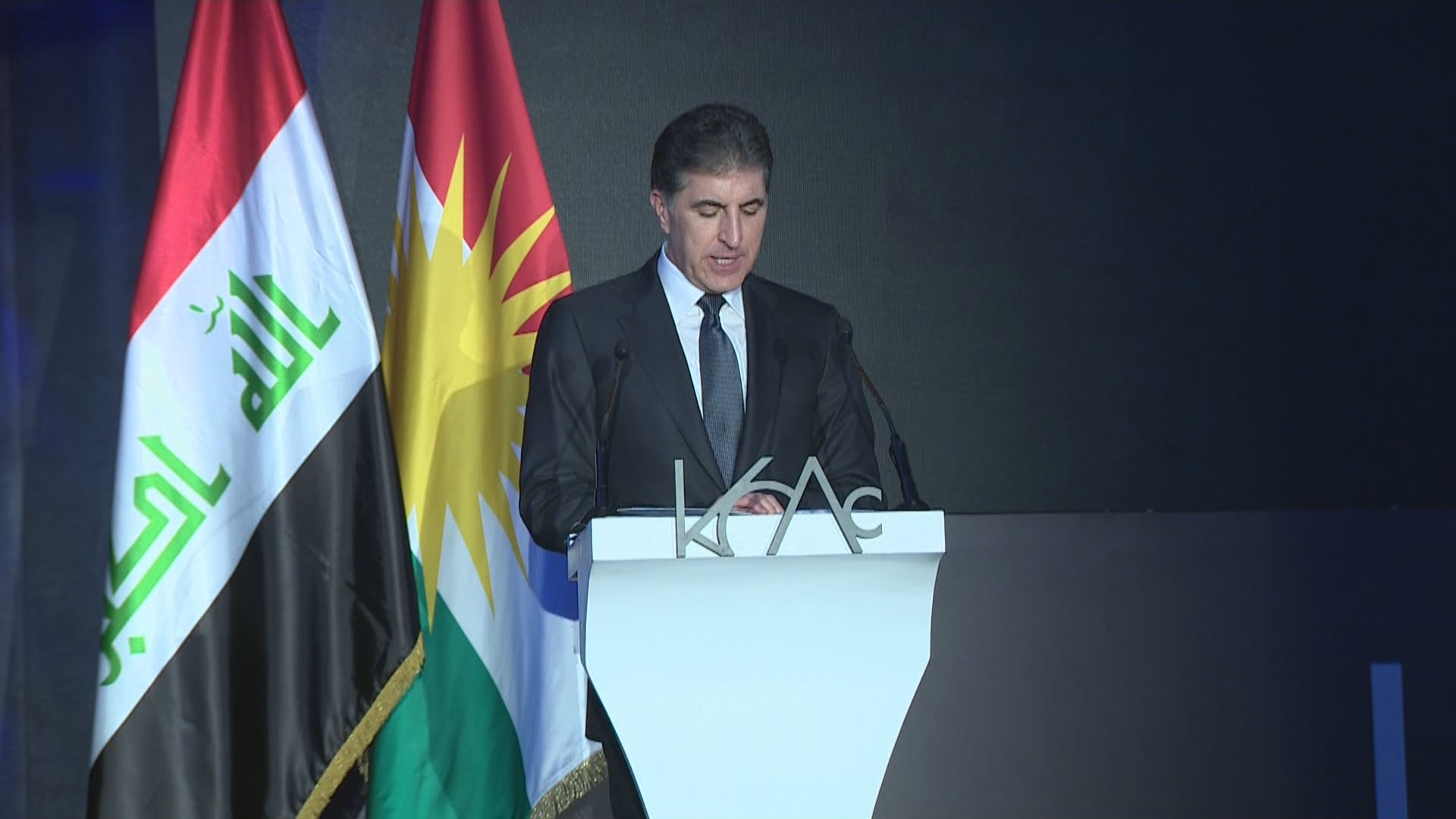 President Barzani speaking at the inauguration of the KCAC on May 27, 2024. Photo: Rudaw