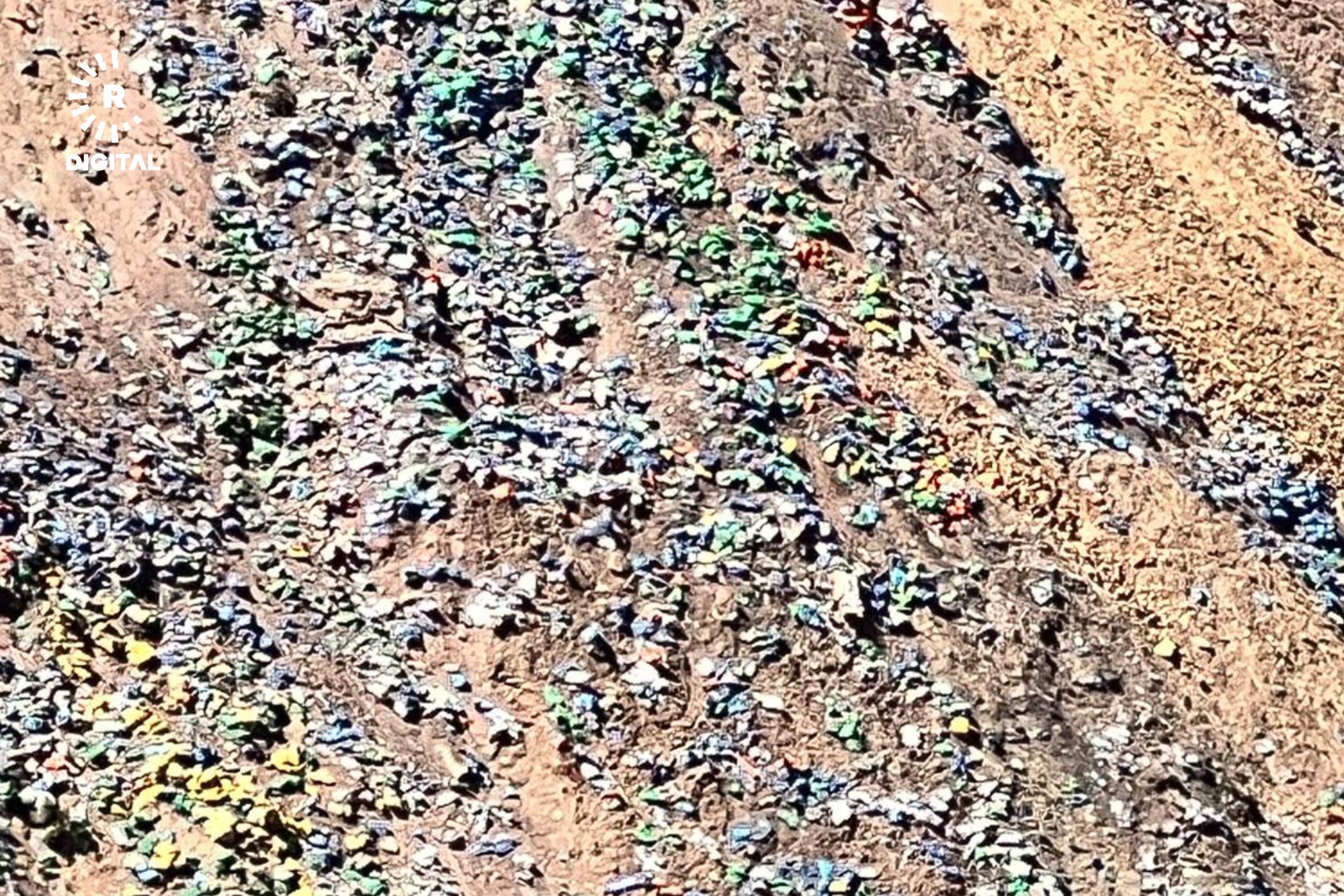 Etrafa saçılan çöplerden görüntü. / Rûdaw