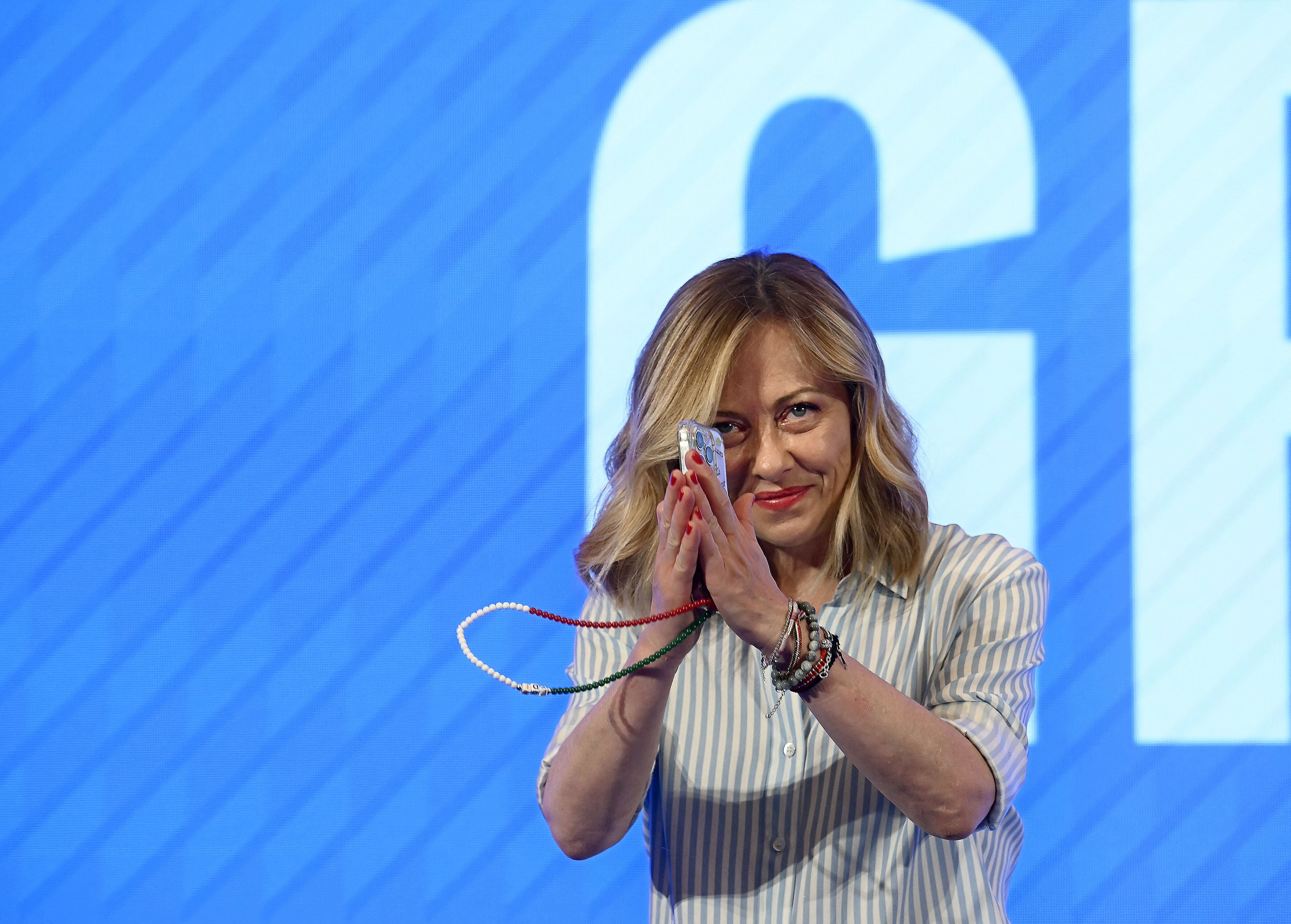 جۆرجیا میلۆنی، سەرۆکوەزیرانی ئیتاڵیا دوای سەرکەوتنی پارتەکەی لە هەڵبژاردنی پەرلەمانی ئەورووپا جۆرجیا میلۆنی، سەرۆکوەزیرانی ئیتاڵیا دوای سەرکەوتنی پارتەکەی لە هەڵبژاردنی پەرلەمانی ئەورووپا