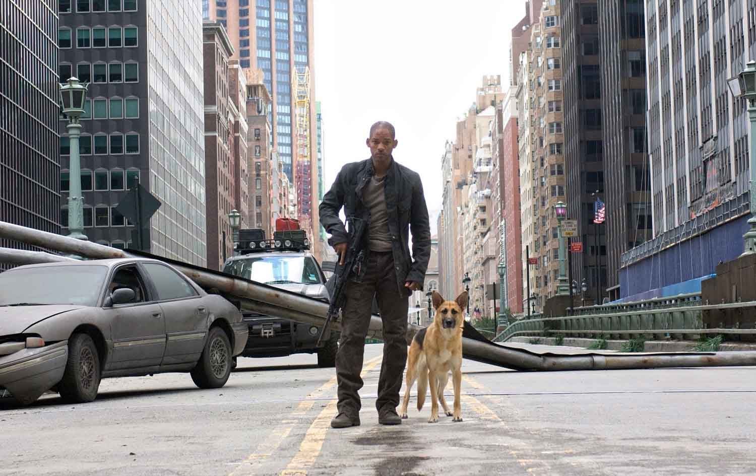 دیمەنێک لە فیلمی "I Am Legend"