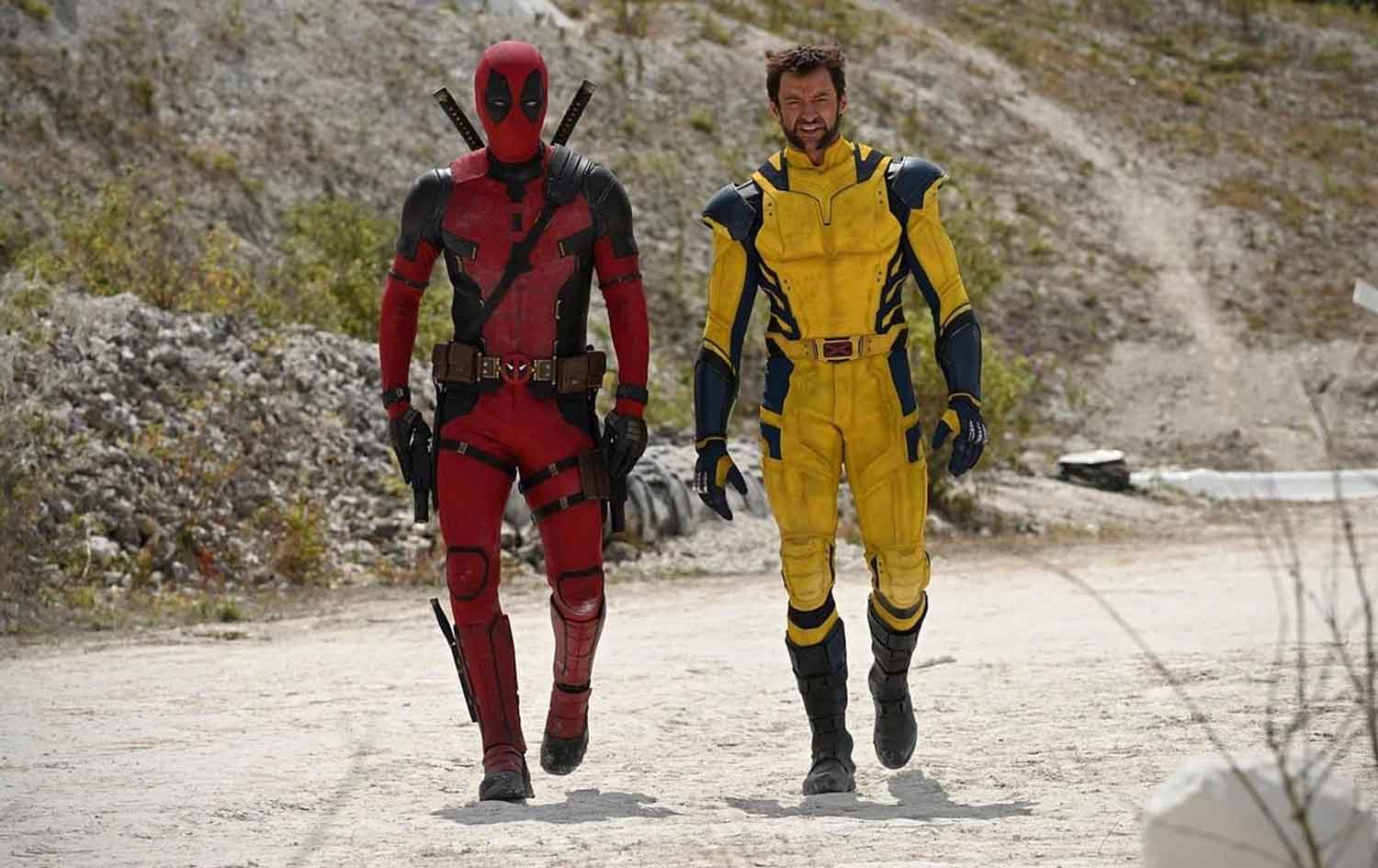 رایان رێنۆڵدز و هیو جاکمەن لە فیلمی "Deadpool & Wolverine"