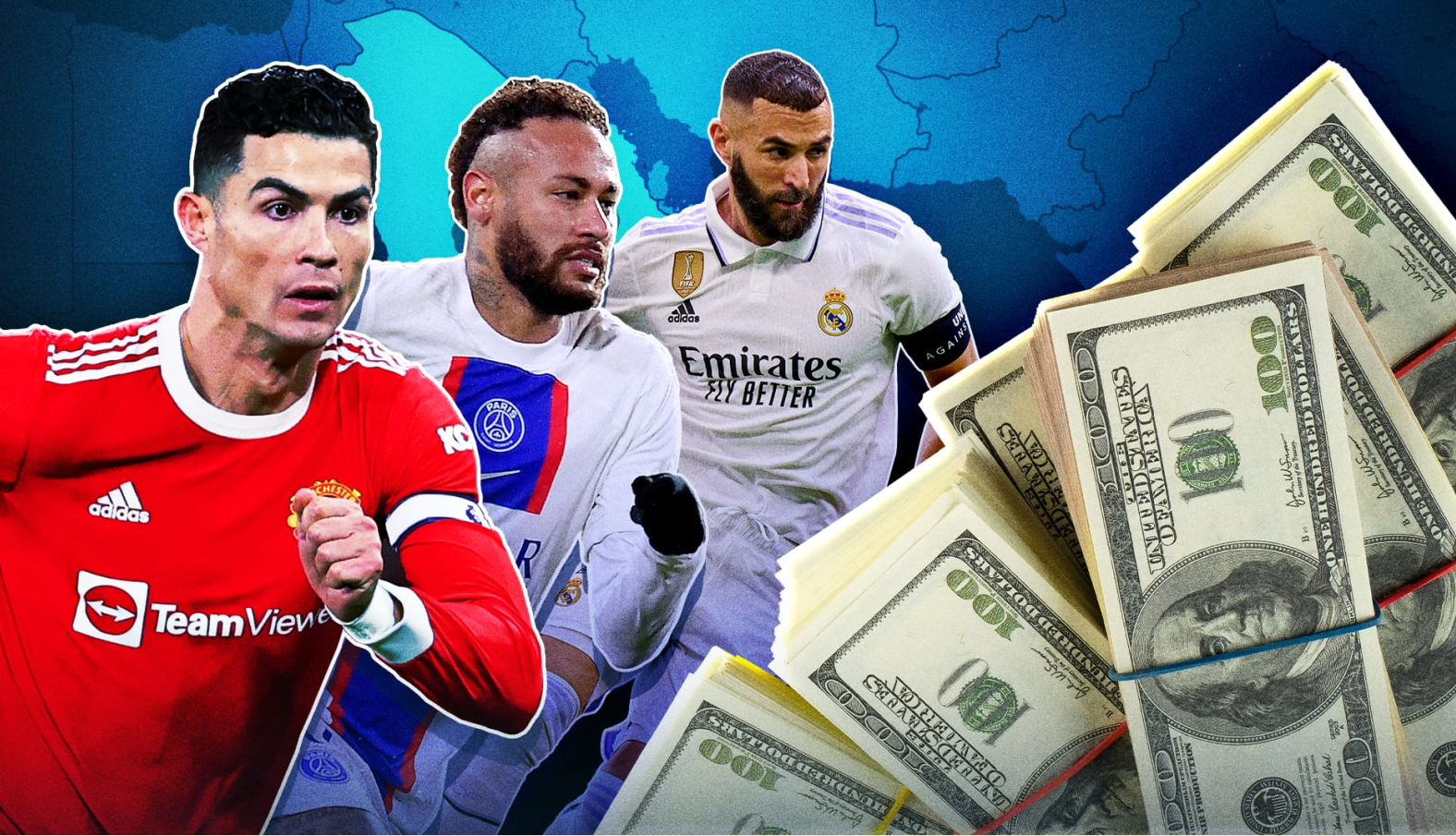 بنزیما، نەیمار و رۆناڵدۆ بەرلەوەی بچنە یانە نوێکانیان