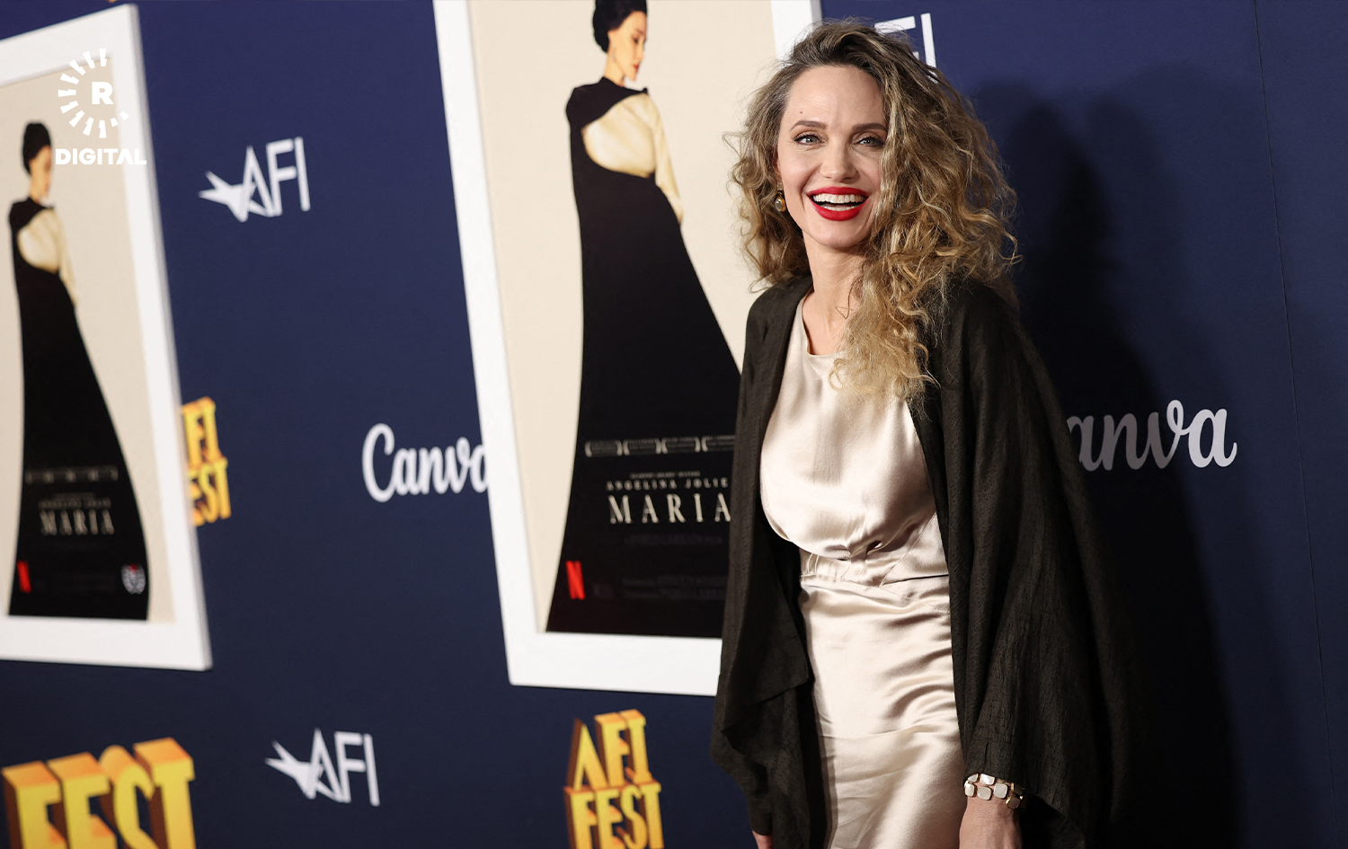 ئەنجلینا جۆلی لە پێشاندانی فیلمە نوێیەکەی لە لۆس ئەنجلس. وێنە: AFP