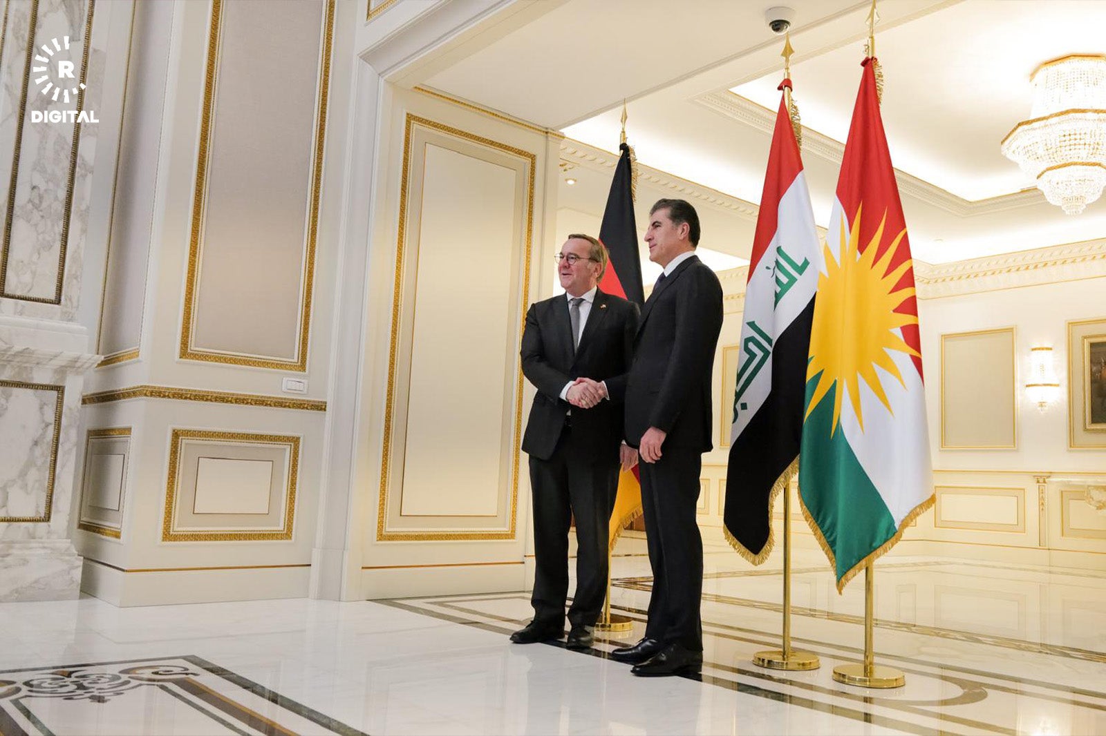 ساتی پێشوازی سەرۆکی هەرێمی کوردستان لە وەزیری بەرگریی ئەڵمانیا