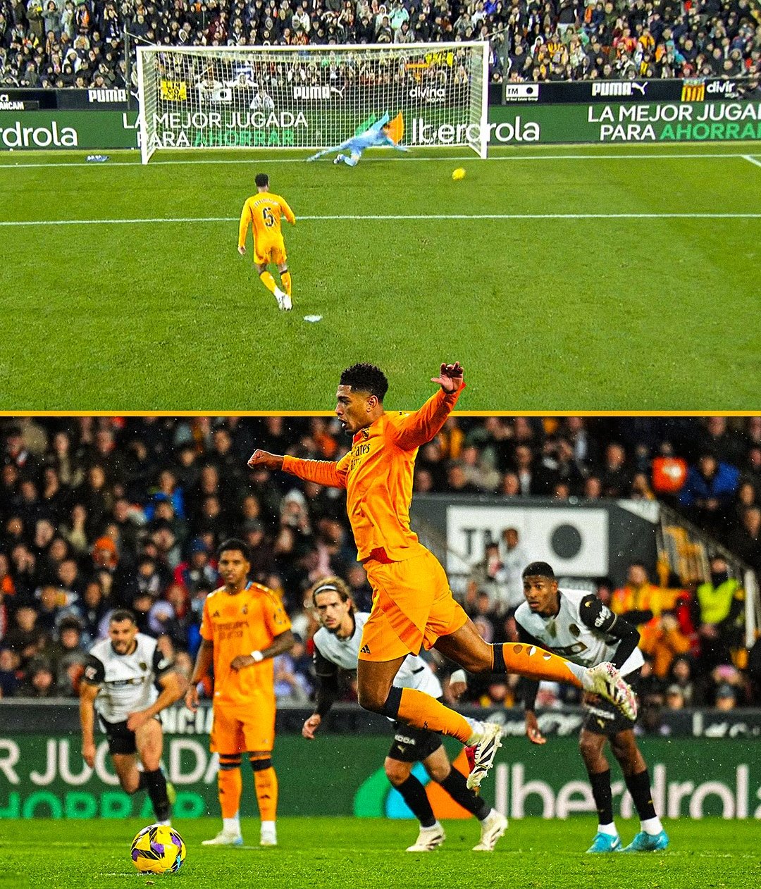 بێلینگهام لە کاتی لەدەستدانی لێدانی سزا بەرامبەر ڤالێنسیا