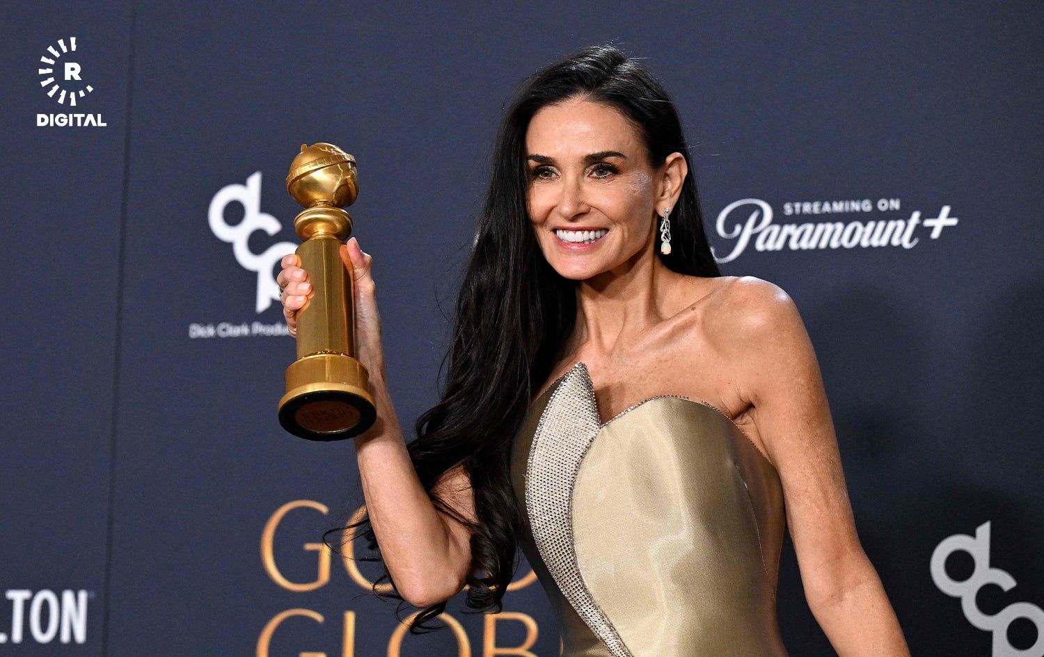 دمی مۆڕ، براوەی خەڵاتی باشترین ئەکتەری ژن لە فیلمی سینەمایی یاخود کۆمیدی. وێنە: AFP