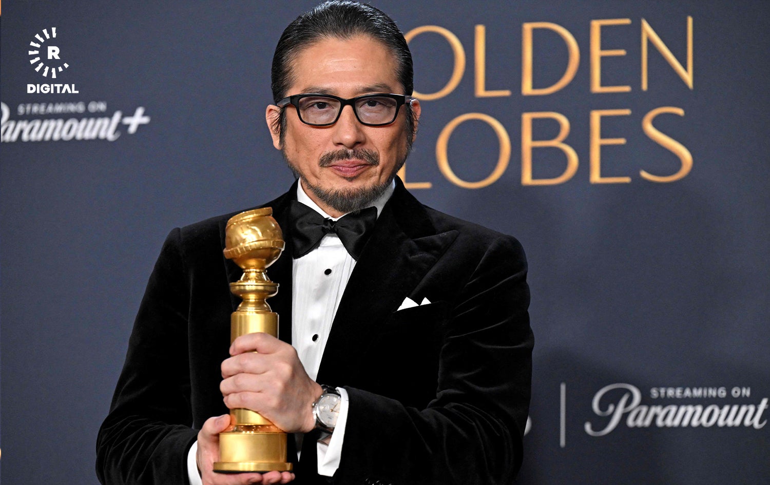 هیۆرۆکی سانادا، براوەی خەڵاتی باشترین ئەکتەری سەرەکیی پیاوی لە زنجیرەی تەلەڤزیۆنی. وێنە: AFP