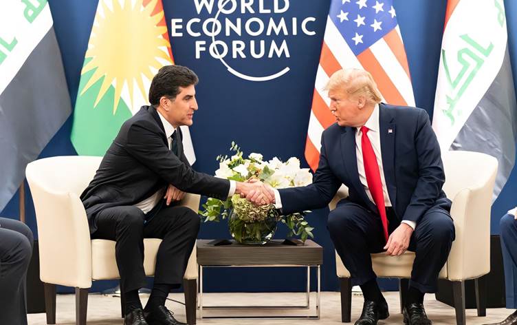 دۆناڵد ترەمپ و نێچیرڤان بارزانی لە داڤۆس