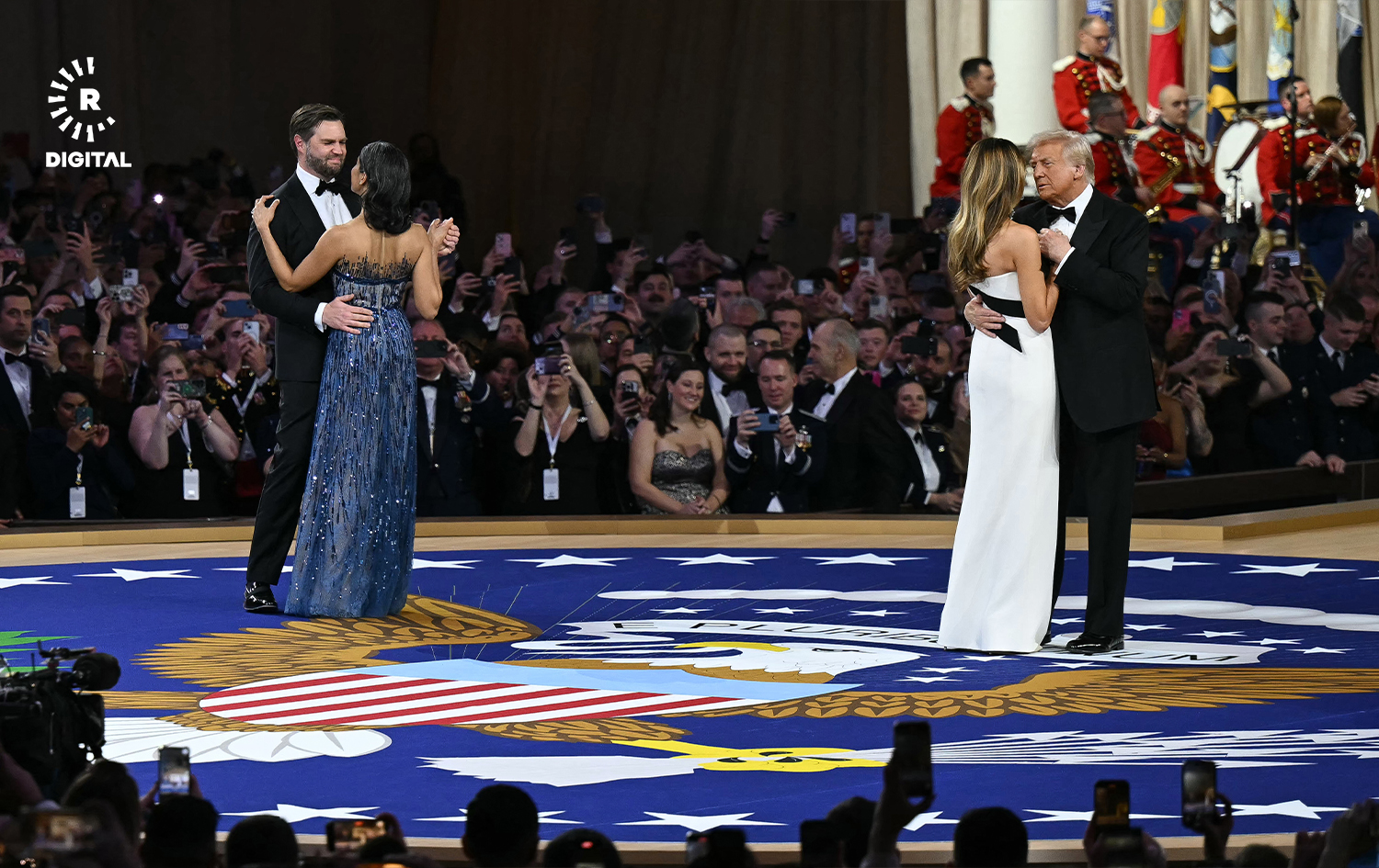 سەمای دۆناڵد ترەمپ و هاوژینەکەی و جەی دی ڤانس و هاوژینەکەی. وێنە: AFP