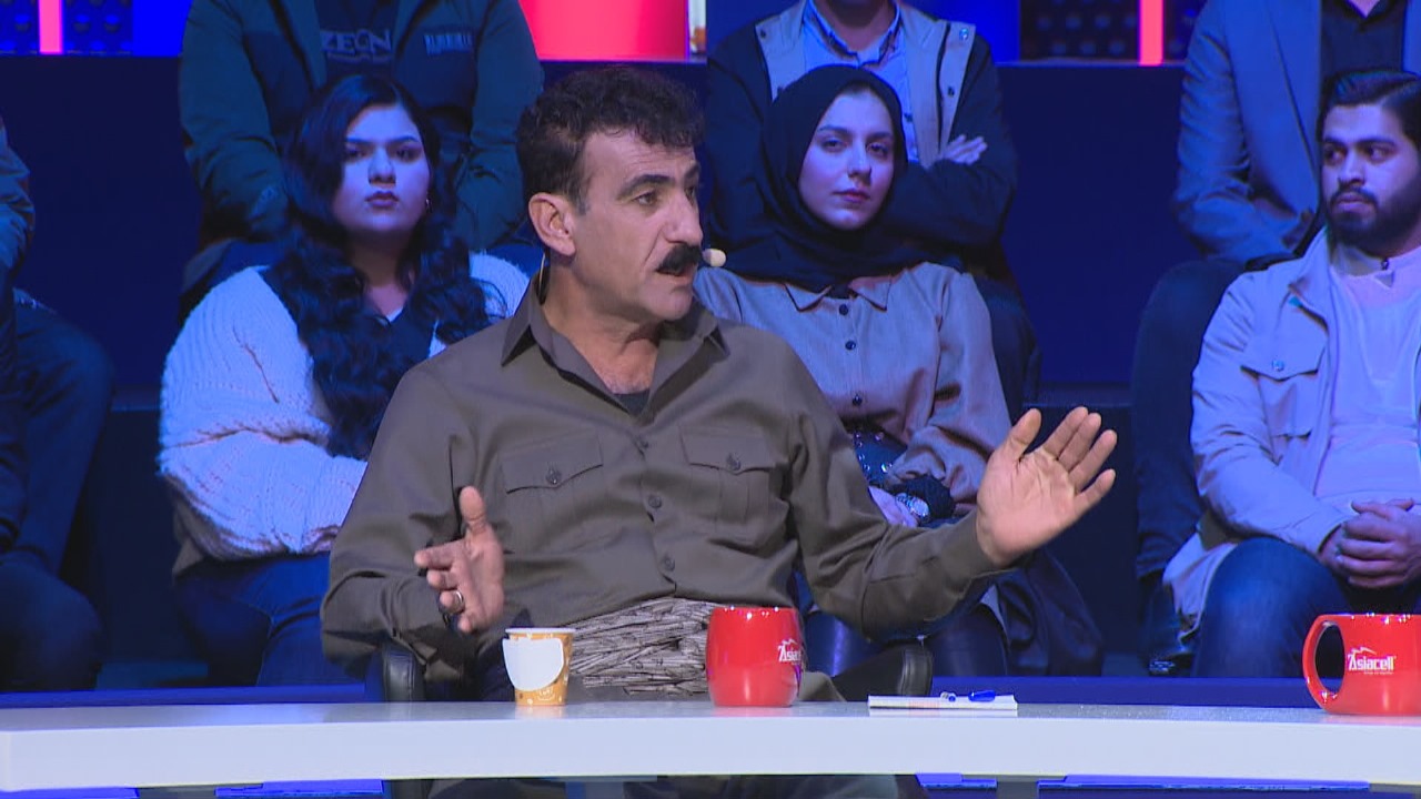 Maghdid Obaid speaking during a Legel Ranj episode on January 19, 2025. Photo: screengrab/Rudaw