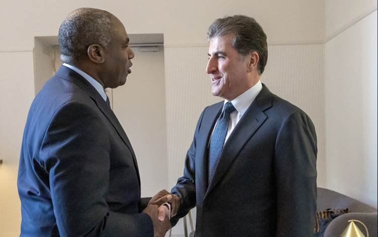 سەرۆکی هەرێمی کوردستان و وەزیری دەرەوەی بەریتانیا