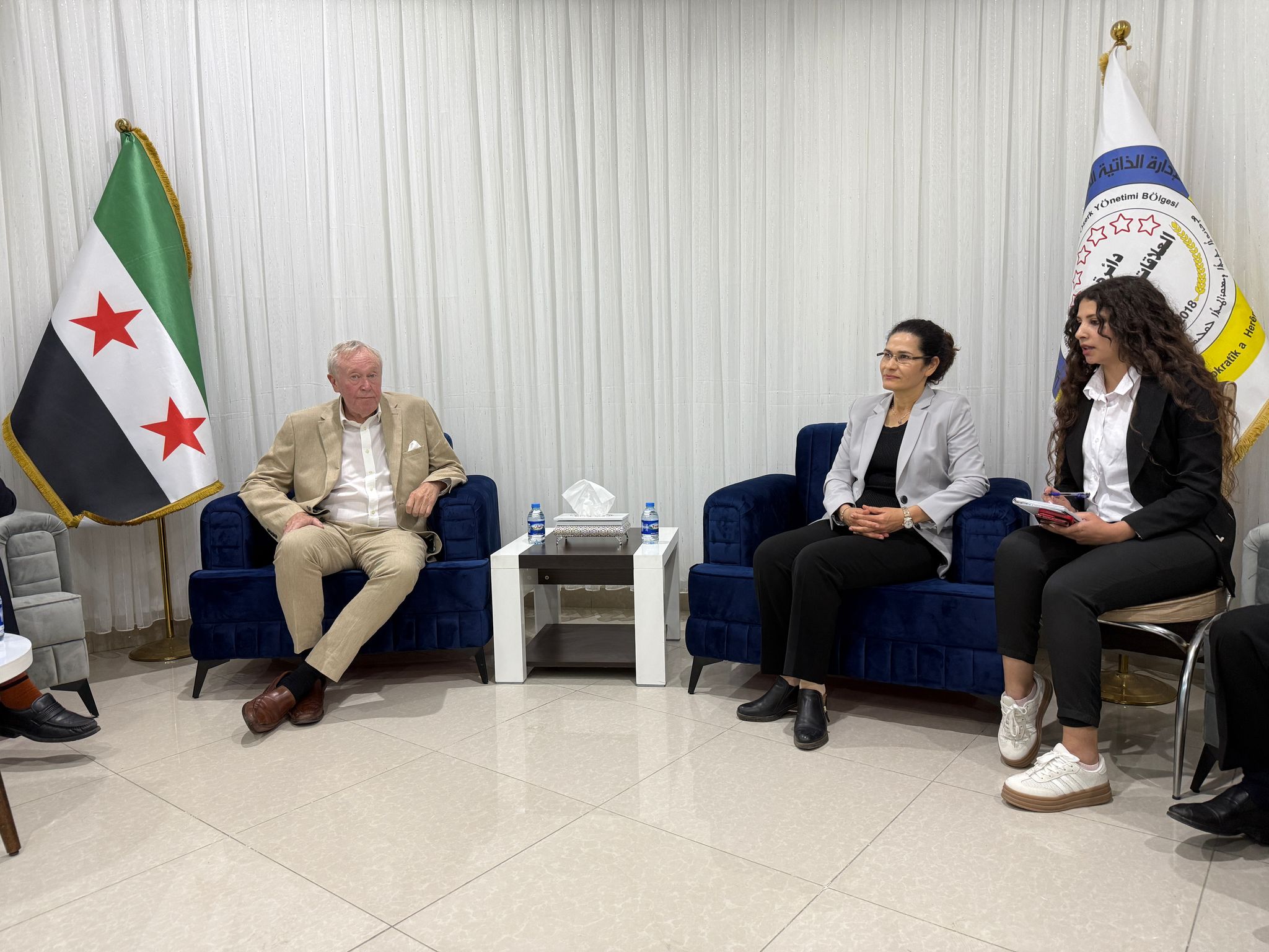 Heyet, İlham Ahmed ile görüştü. / Foto: Rûdaw