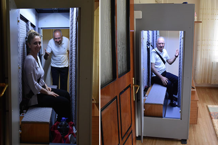 İzmir'de bir teknisyen 2021 yılında böyle bir kabin yapmıştı / Fotoğraf: İHA - Arşiv