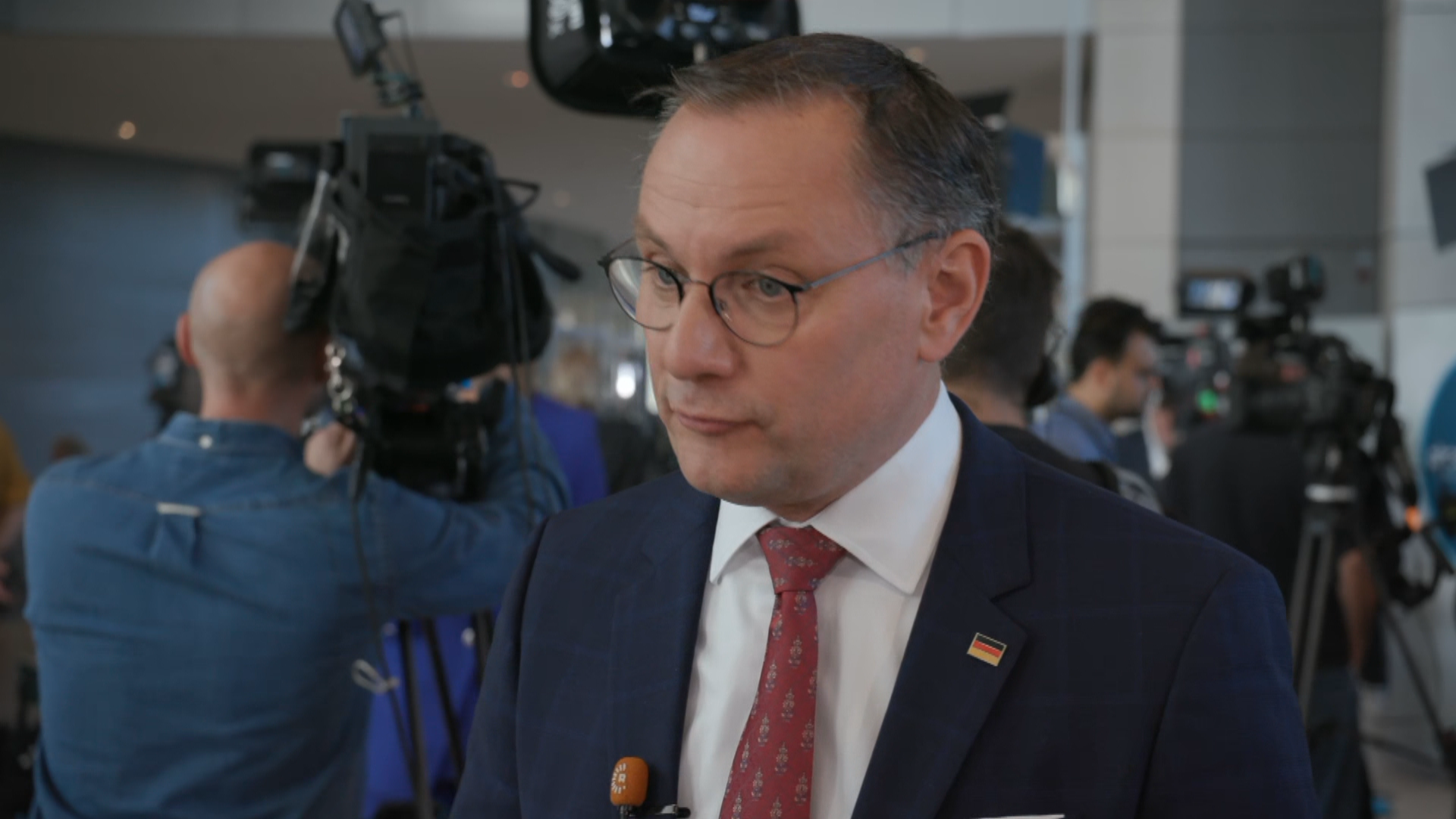 AfD Co-chair Tino Chrupalla speaking to Rudaw in Berlin on May 6, 2025. Photo: Rudaw