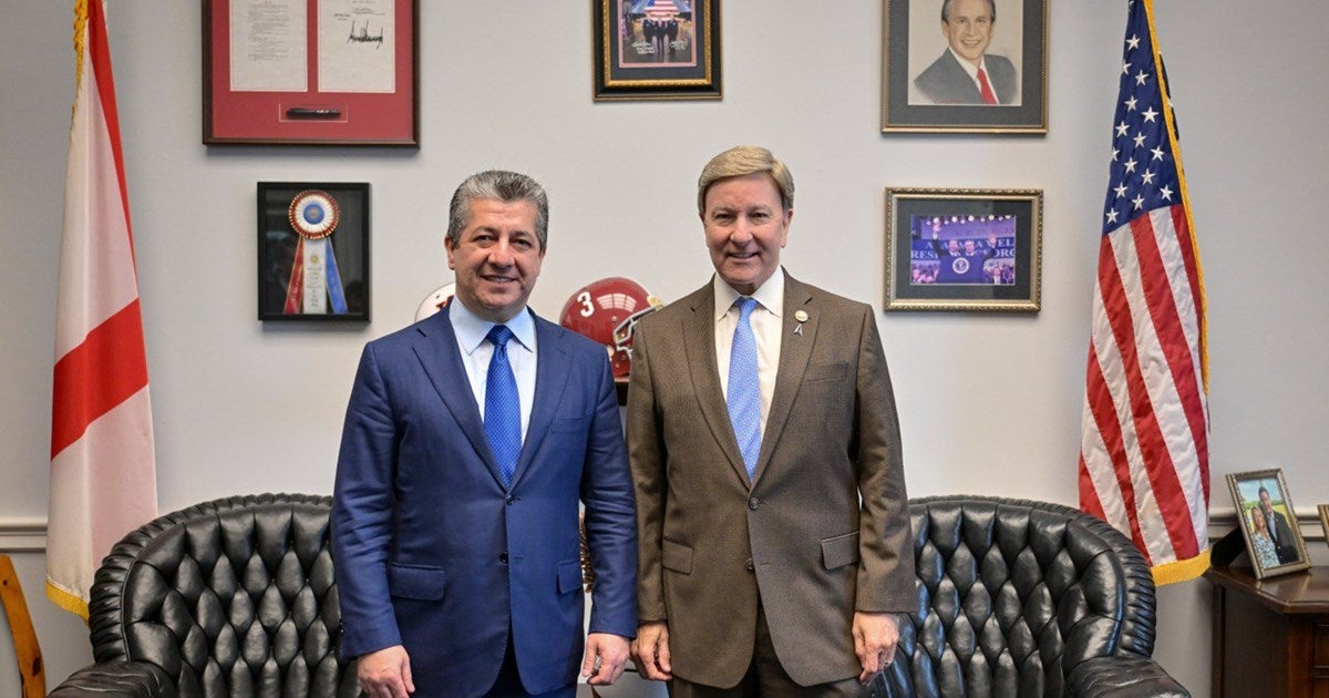 مەسرور بارزانی و مایک رۆجەرز.