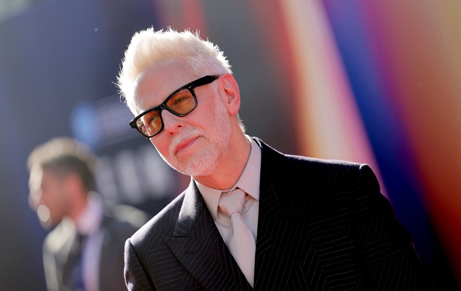 جەیمس گەن لە پێشاندانی فیلمەکە لە هۆڵیوود. وێنە؛ AFP