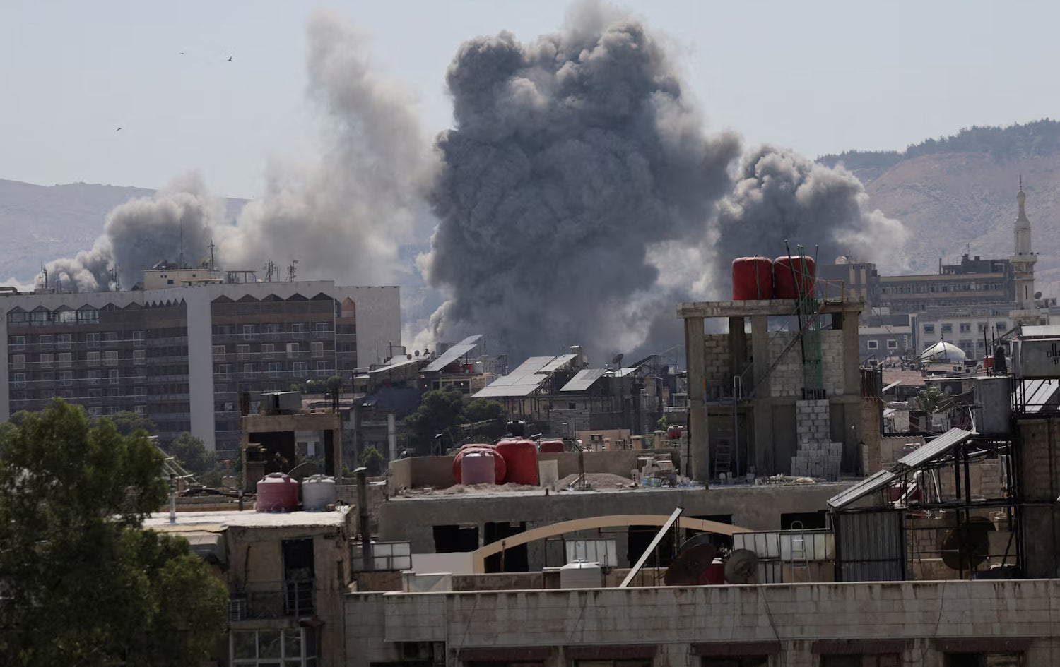 هێرشێکی ئیسرائیل بۆ سەر دیمەشق. وێنە: Reuters