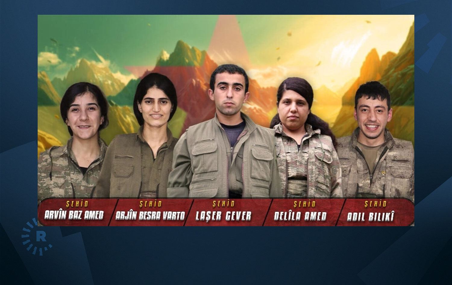 Nasnameyên 5 gerîlayan hatin eşkerekirin / Wêne: ANF