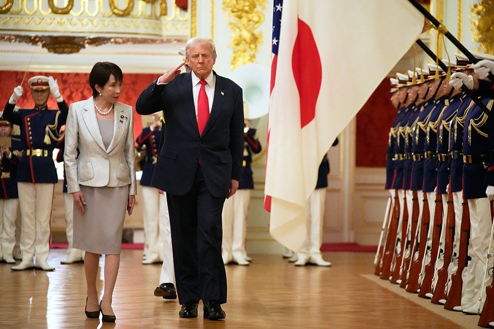 Japonya Başbakanı Takaichi ile ABD Başkanı Trump arasındaki ilk görüşme Fotoğraf: Mark Schiefelbein/AP/TT