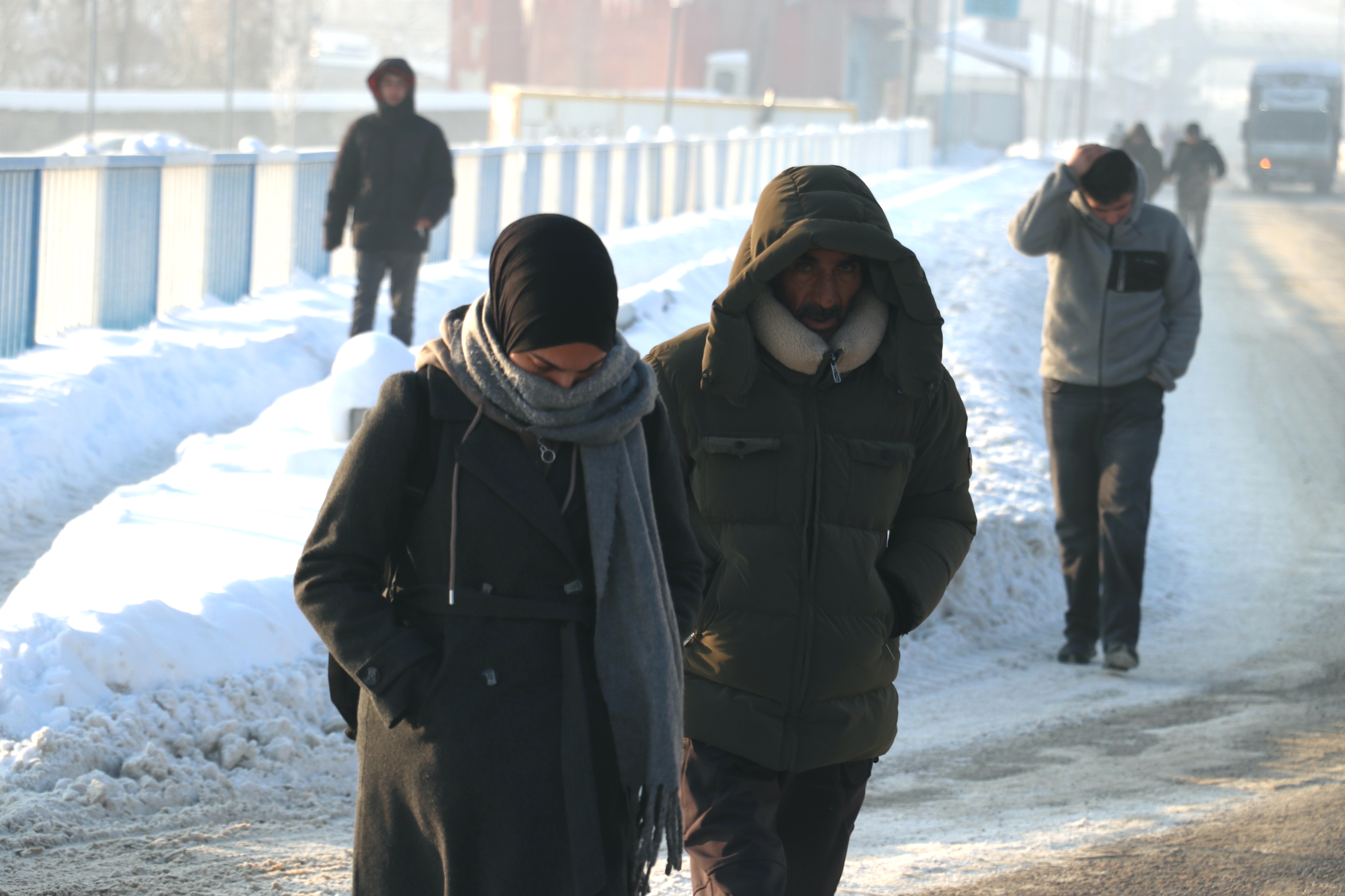Ağrı'da dondurucu soğuk Foto: AA
