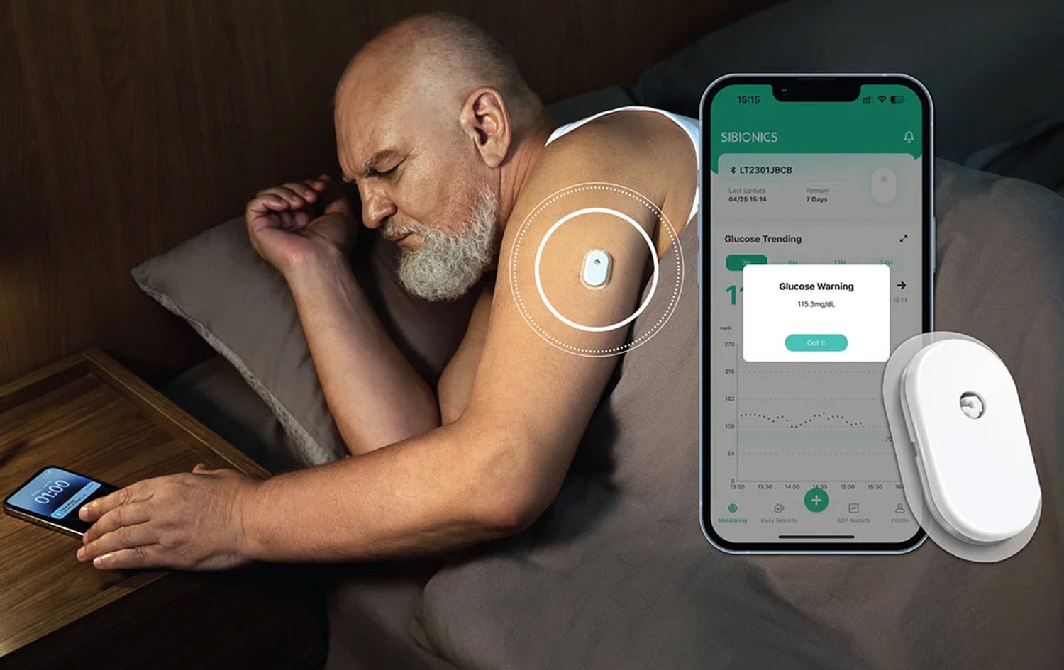 ئامێرەکە بە مۆبایلێک کۆنتڕۆڵدەکرێت و ئەنجامەکانی تێدا دەنووسێت.