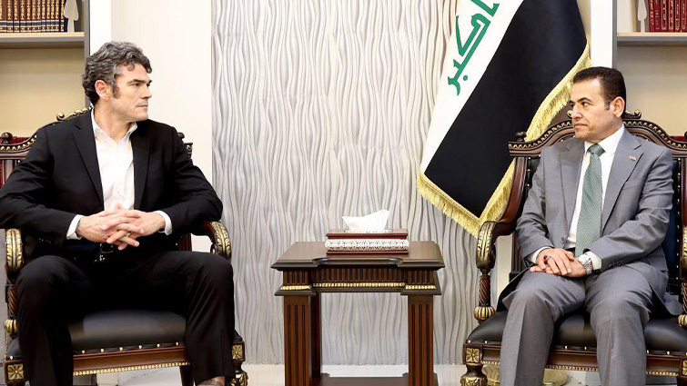 قاسم الأعرجي و مدير المركز الوطني الأميركي لمكافحة الإرهاب جوزيف كينت