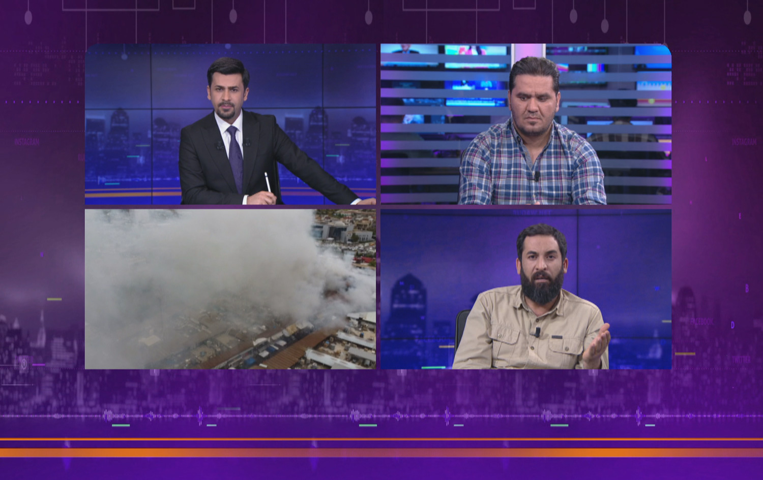 لێکۆڵینەوە لە هۆکاری ئاگرەکەی بازاڕی لەنگە دەکرێت