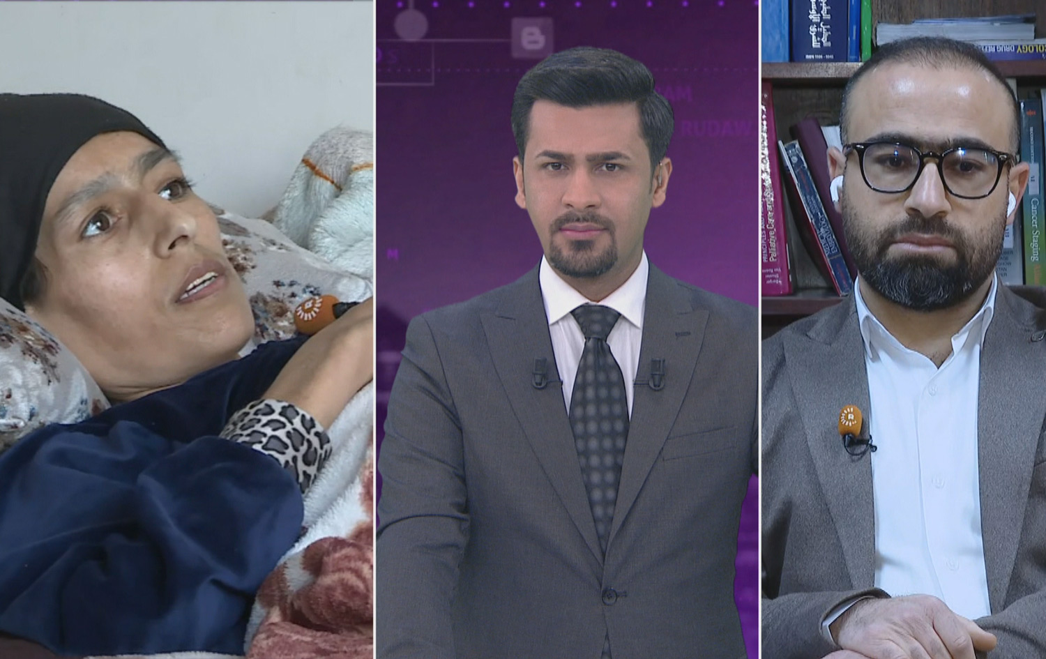 دایکی سێ منداڵ بەهۆی شێرپەنجەوە لەسەر جێگە کەوتووە و داوای هاوکاری دەکات