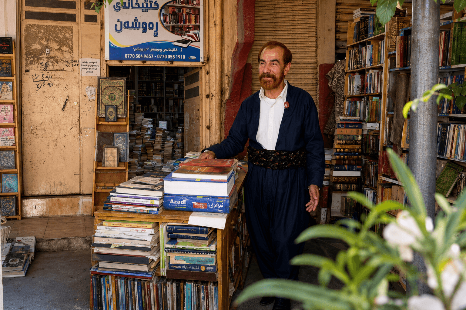 خاوەنی کتێبخانەی رەوشەن: مانگانە ملیۆنێک دینار زیان دەکەم، بەڵام بەردەوامم