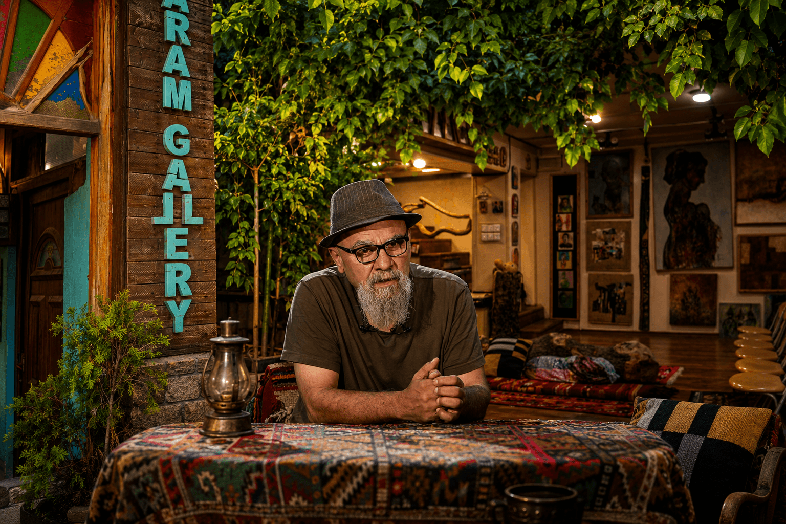 گەلەریی ئارام لە سلێمانی؛ مەڵبەندێکی هونەری و رۆشنبیری لە ژێرزەمینی ماڵێکدا