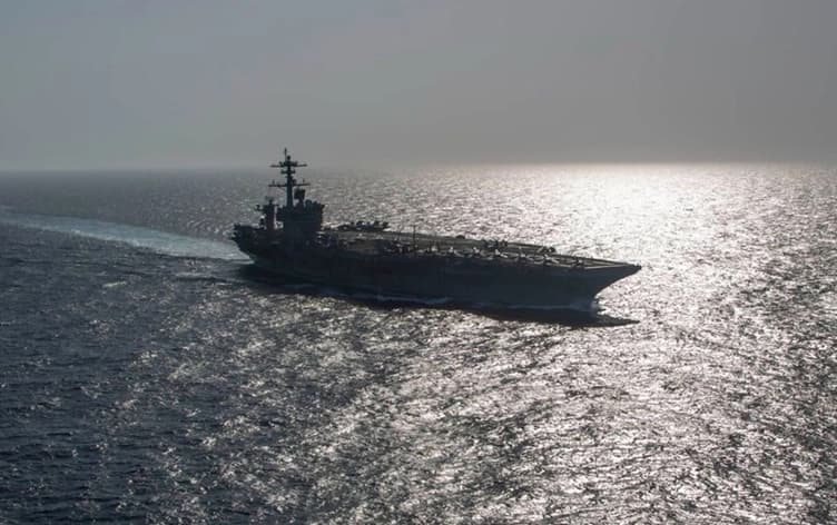 USS Abraham Lincoln continues operations in the Arabian Sea, including enforcement of the US blockade against Iran, on May 12, 2026. Photo: CENTCOM/X