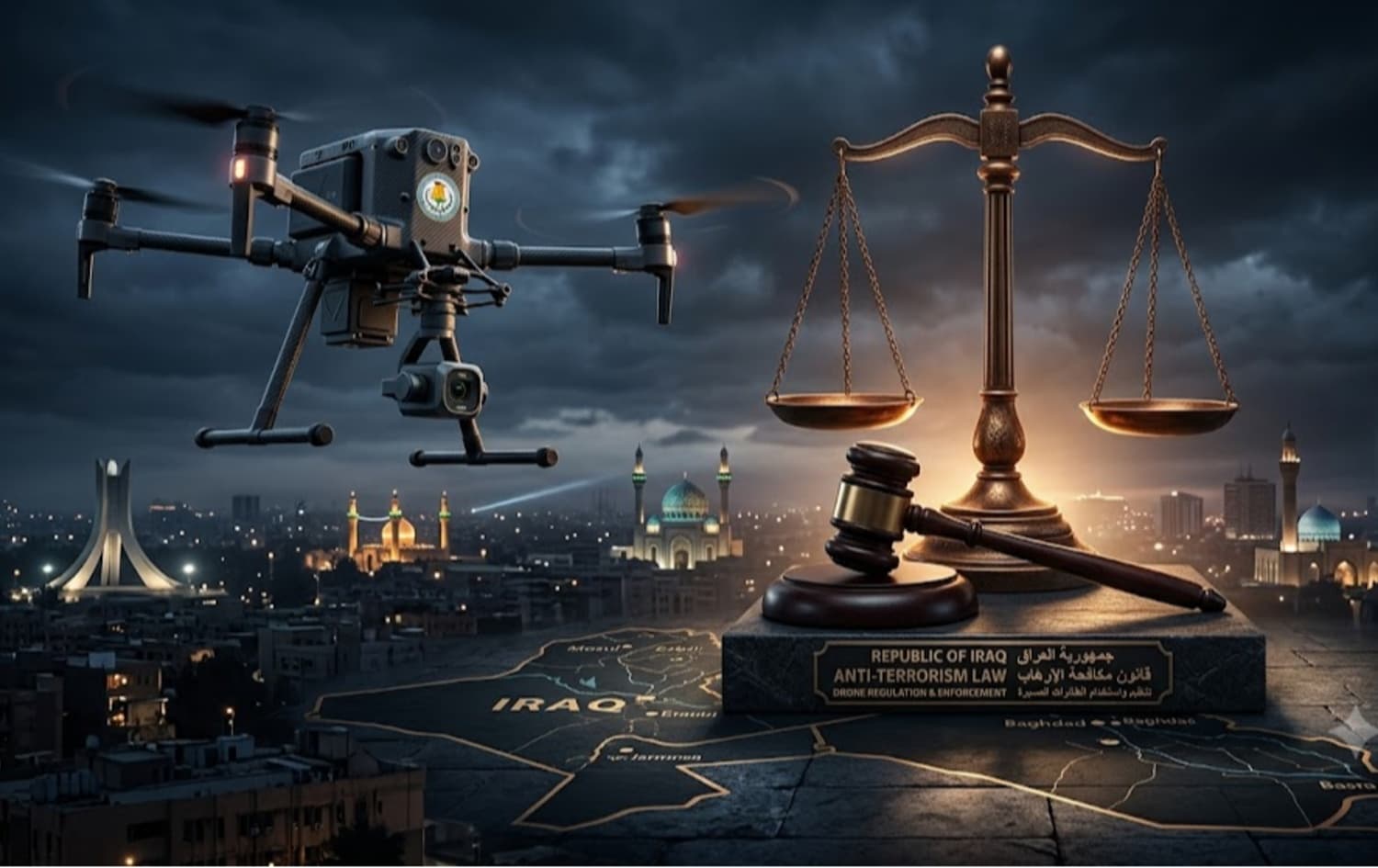 یاسای دژە تیرۆر بەسەر بەکارهێنەرانی نایاساییانەی درۆن لە عێراق جێبەجێ دەکرێ