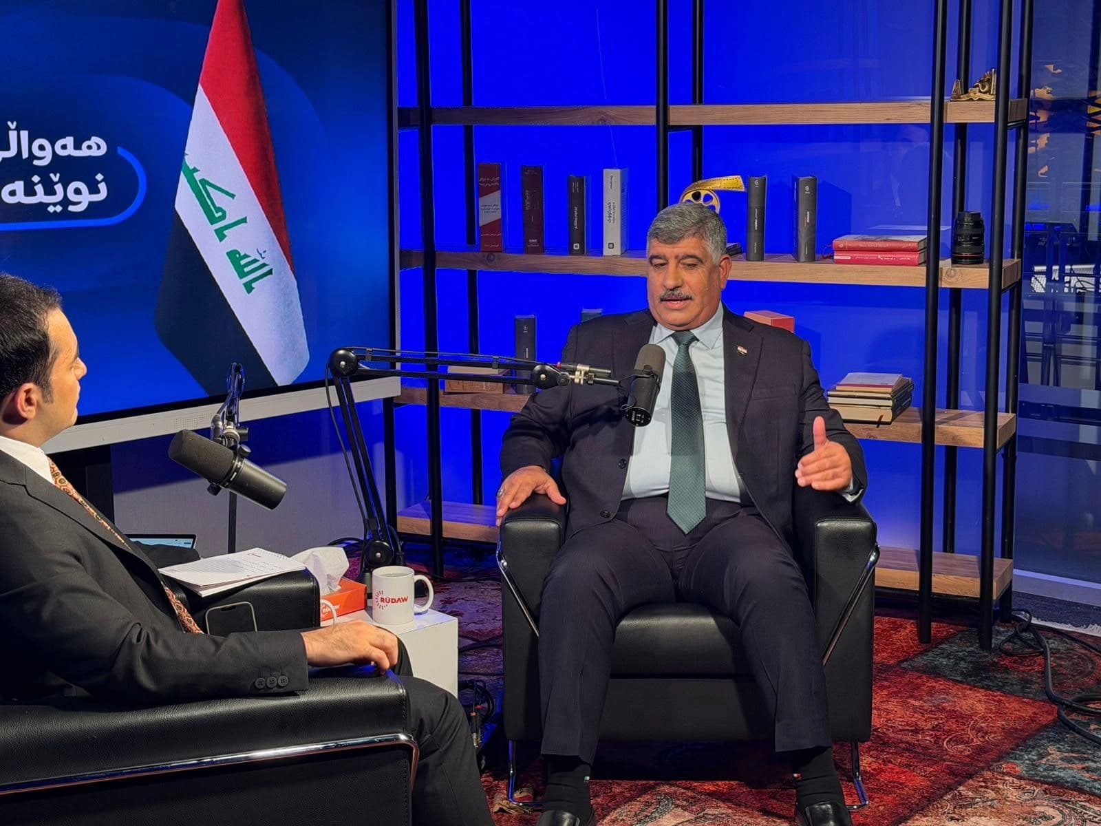 Iraqi government Spokesperson Sabah al-Numan speaks to Rudaw in an interview on July 9, 2026. Photo: Rudaw
