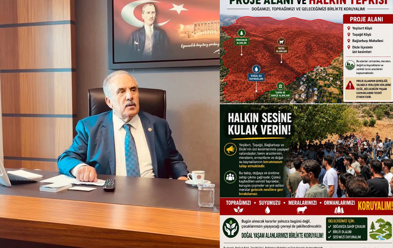 AK Parti'li Ensarioğlu'dan memleketi Dicle'deki GES projesine tepki