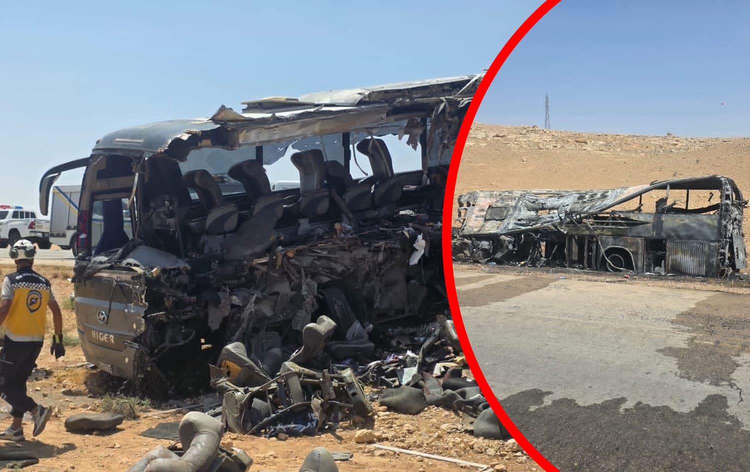 İki otobüs çarpıştı: En az 35 ölü, 30 yaralı
